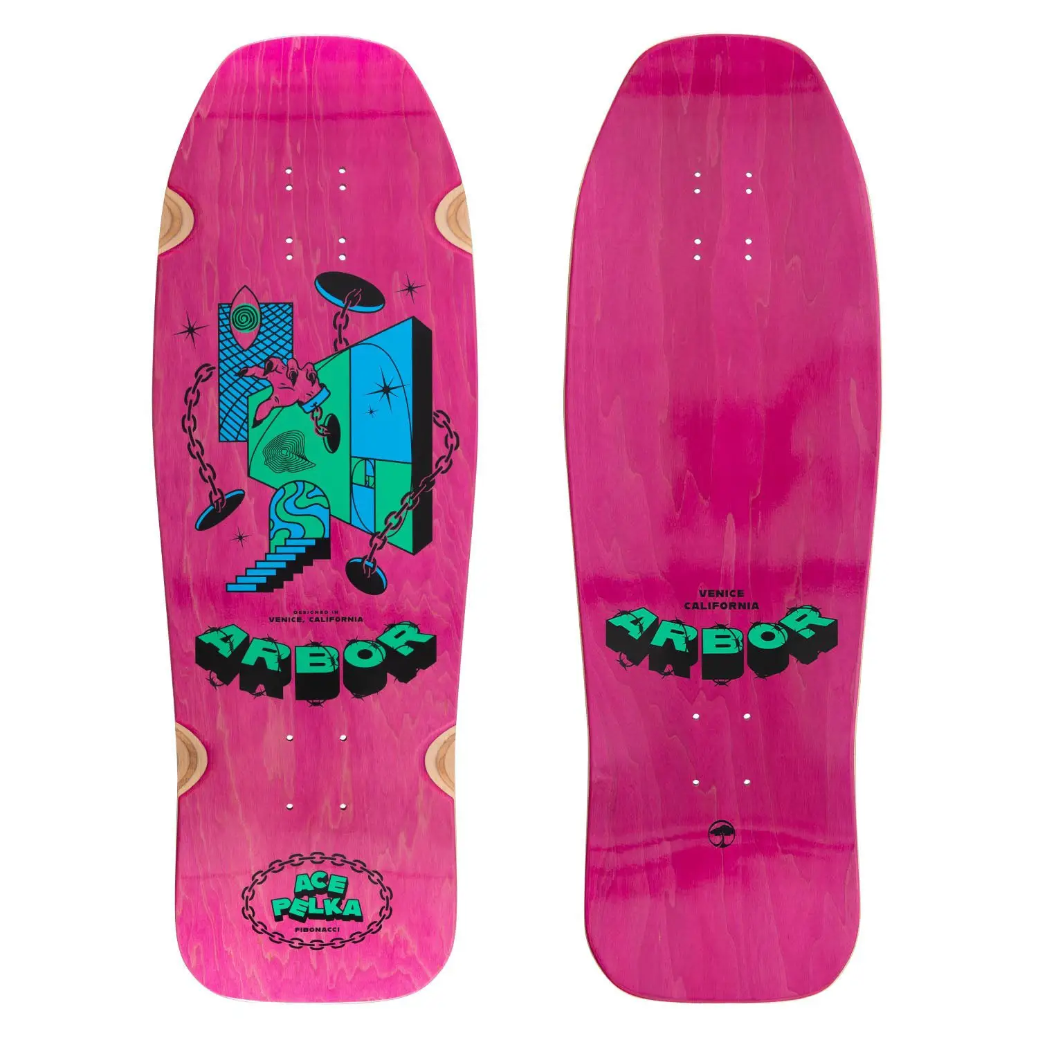 Ace Pelka Fibonacci 10.0" Skateboard Deck - Rose
