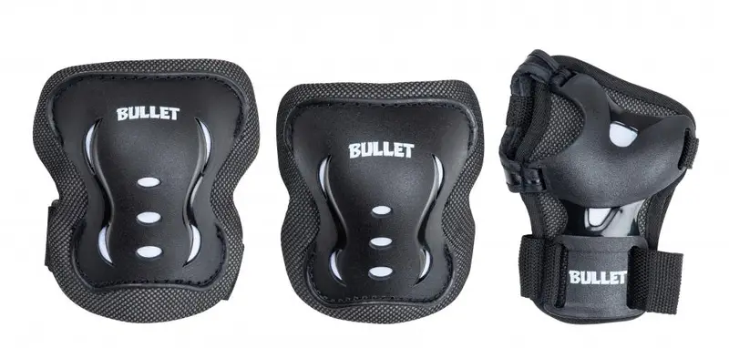 Set Protezioni Per Bambini Worker, 6 Pezzi, Taglia XS (90-100 Cm), Ginocchia, Gomiti E Polsi, Nero