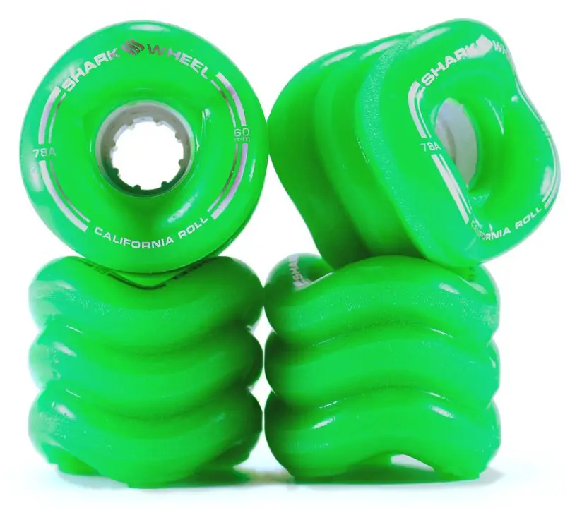 Shark Roues California Roll 60mm Roues - Transparant Green/Black Core