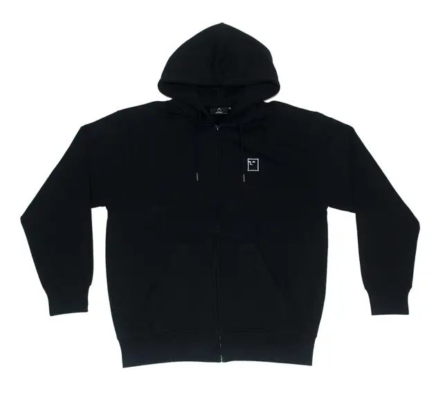 SWEAT HOOD BLOCKHEAD FULL ZIP BLACK
